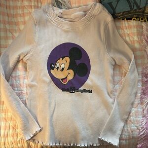 Disney girls long sleeve top Mickey Mouse size 5/6 like new